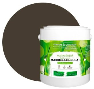 BOX DECO COULEURS ekologisk naturlig väggfärg för inomhusbruk med matt utseende Natura – 2,5 l/33 m², chokladbrun