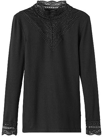 NAME IT Girl Oberteil mit Langen Ärmeln X-Slim Fit