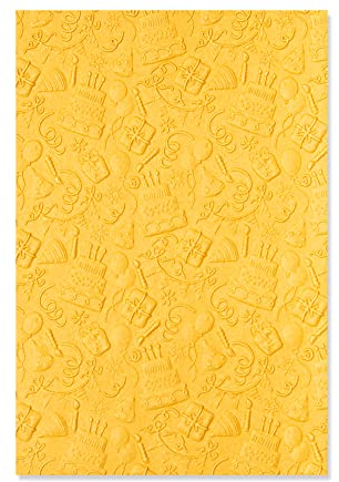Sizzix 3-D Textured Impressions Embossing Folder Celebrate von Kath Breen, 665402