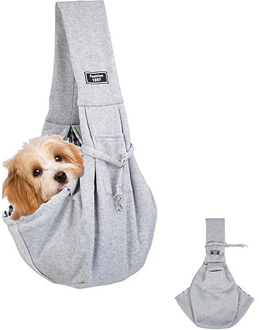 Axelväska för husdjur, hundväska för små hundar, bärväska hund, husdjur justerbar axelväska, komfort, för promenader och utflykter