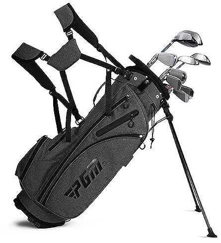 PGM G300 Golfset Herren, Golfschläger Komplett Set, Titan #1 Hybrid Bias Hybrid Golfschläger Set Heavy Duty Eisen Putter mit Stand Bag (Rechtshänder, 12 Schläger, Hart)