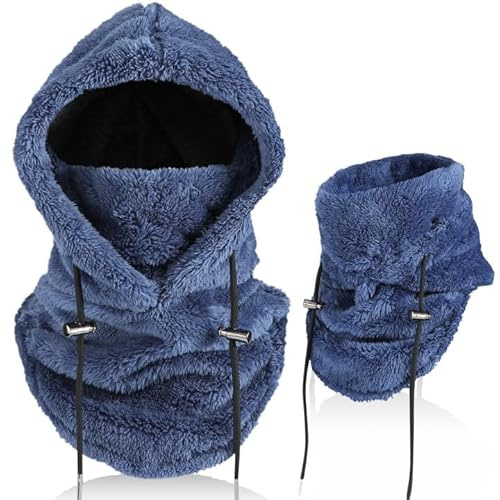 AYPOW Cagoule d'hiver en Polaire Chaud Homme Femme, Masque de Ski Bonnet Multifonction Coupe-Vent Thermique, Chapeau en Polaire avec Cache-Cou, pour Sports de Plein Air Cyclisme Randonnée Course