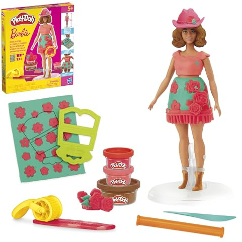 Play-Doh, Barbie, Set Fiori e Frange con Bambola