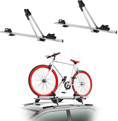 2 Menabo Porte-vélo de Toit Juza pour 2 Vélo 15kg en Aluminium TUV