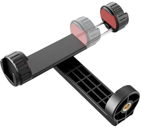 Adaptateur Trepied Smartphone, Support Telephone pour Trepied avec 2 Sabots Froids, Base Combinée avec Vis 1/4 et Support de Fixation à Froid, Rotative à 360°, pour Téléphone, pour GoPro, Selfie