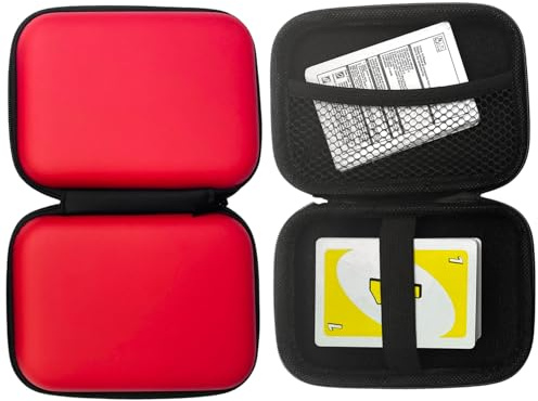 2 Pezzi Custodia per Carte da Gioco, Raccoglitore Carte, EVA, Rosso/Nero