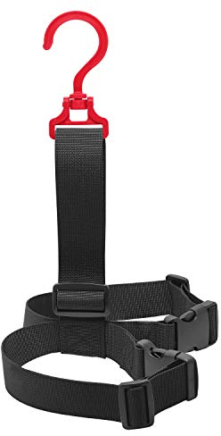SAMSFX Fishing Wader Boot Hanger Hanging Strap Belt with 360 Degree Rotatable Hook