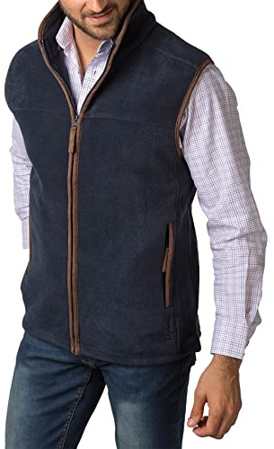 Rydale Men's Huggate Fleece Waistcoat Mens Gilet Bodywarmer Sleeveless Jacket Fleece Gilets