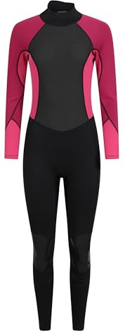 Mountain Warehouse Langer Damen-Neoprenanzug - Körper: 2.5mm, UPF 50+, Konturfit, verstellb. Ausschnitt, hält Körperwärme, einteilig Dunkel-Pink Damengröße EU 44-46
