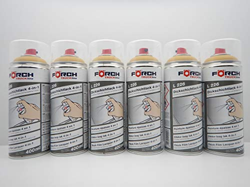 Förch 4 in 1 CATERPILLAR GELB BAGGER DICKSCHICHTLACK LACK SPRAY SPRAYDOSE 400ML (6)