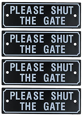 AB Tools 4PK Please Shut The Gate Home Gate - Cartello per recinzione da giardino