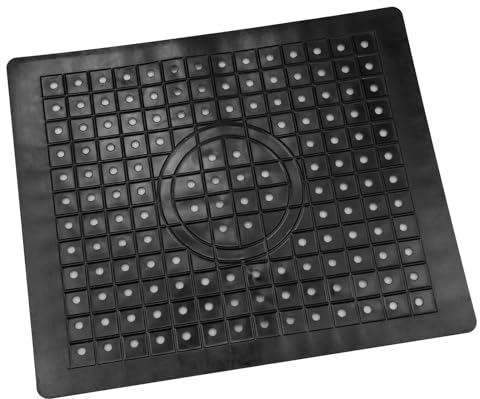 milaosk 2 Stück Spülbeckenmatte Schwarz,Silikon Abtropfmatte Spüle Eckig Spülmatte für Spülbecken mit Abflussloch für Badezimmer, Küche 31.5 * 26cm