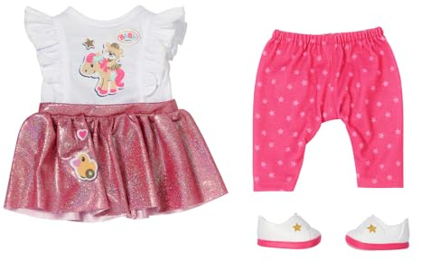 BABY born Little Everyday Outfit 836330 - Outfit with Matching Accessories for 36cm Dolls - Easy for Kids to Dress Independently - Suitable for Children from 1 Years Old