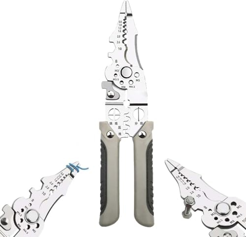 Multifunktionale Drahtabisolierzange, Abisolierzange, Abisolierwerkzeug und Multifunktions-Handwerkzeug, Multi-Tool Kabel-Abisolierer, Cutter, Multifunktionaler Drahtschneider und Abisolierzange