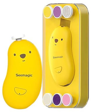 Elektrischer Baby-Nagelschneider, 6-in-1 Baby-Nagelfeilen-Pflegeset mit warmem Licht, aktivem Schutz, 2-Gang-Hand-/Zehen-Fingernagel-Pflegeschneider für Kinder und Erwachsene