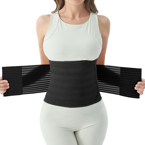 Trendyline Postpartum Belly Wrap for Women: Abdominal Binder Post Surgery Compression Support Belt - Waist Trainer Girdle C Section Recovery Band
