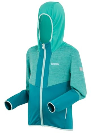 Regatta Dissolver X Strickfleecejacke für Kinder mit Kapuze, Farbe:Türkis, Kinder Größen:164