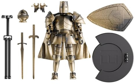 SVCEQZE Modelo de Figura de acción, Figura del Robot de acción - Modelo de Cuerpo Completo de Medieval Multi-articulado | Cabeza giratoria de 360 Grados Figuras Flexibles Decoraciones