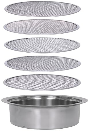 Soil Sifter Set with 5 Sieve Meshes for Compost Soil and Rocks