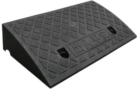 Harilla Rampa per marciapiede, rampa per soglia, per pendenza stradale portatile e resistente, triangolo di arrampicata per carrelli a mano, auto, tosaerba, Nero 50x27x12cm