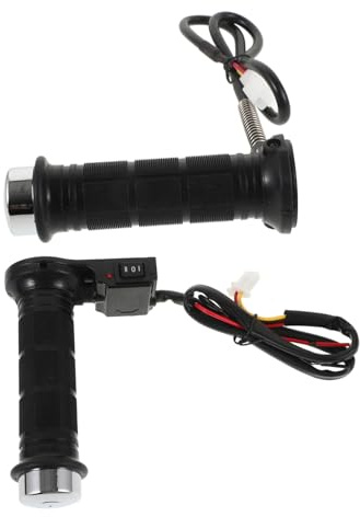 1Par Empuñaduras Calefactables para Motocicletas Manillares Eléctricos de Elegante Instalación Rápida y Accesorios para Scooter
