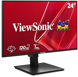 ViewSonic VA2448-MHJ 24 Inch 1080p IPS Computer Monitor, 120Hz Ergonomic