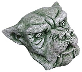 Wasserspeier Gargoyle, Steinfigur, Kopf für die Wand, aus Steinguss