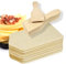Smart-Planet Raclette - Juego de espátulas para raclette (8 rascadores de raclette, 8 posavasos de madera de haya)