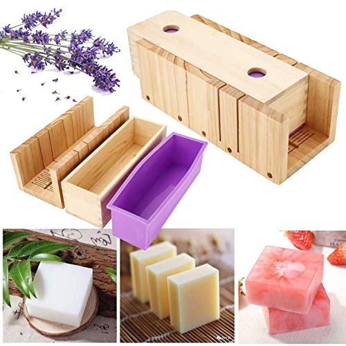 Jabón Cortador DIY Herramienta para Hacer Jabón Hecho a Mano - Ajustable Herramientas de Corte de Jabón de Madera Caja - Multifuncional Recta de Jabón de Herramientas de Rebanador #1