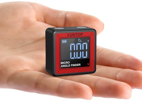 XUNTOP Inclinometro Digitale 4×90° Mini Livello Elettronico Magnetico Precisione 0,05° con Schermo VA, Borsa Trasporto Level Box Ricarica USB-C per Falegnameria, Lavorazione Metalli, HVAC e Fai da Te