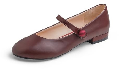 Feversole Women's Mary Jane Fashion，Femmes élégantes Chaussures décontractées Ballerines Fond Mou Confortable Marche Quotidienne Mary Jane Chaussures de Mode