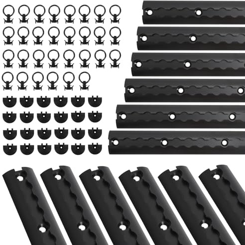 Airlineskena aluminium 12x1m halvrund – svart