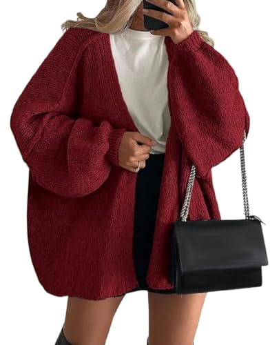 Gilet Cardigan Oversize décontracté pour Femme, Manches Longues, légère