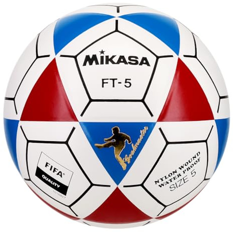 Mikasa FT5A-BR-BK-FQ Goal Master Soccer Ball, Blue/Red/White, Size 5(FIFA APPROVED) Soccer Ball / Footvolleyball