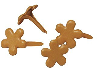 Rayher 7835334 Brads Blume, 4 mm, Blisterbox 100 Stück, orange