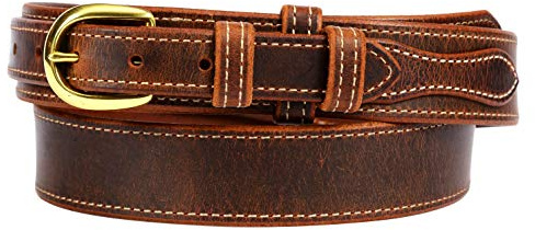 Forest Hill, Ranger Gun Belt, Heavy Duty, 1-1/2 Solid Leather, Amish Made, by Hand in Lancaster, PA … (36, Distressed Brown)