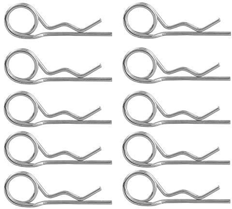 Pasador de muelle doble, 3 mm, 10 unidades