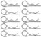 Pasador de muelle doble, 3 mm, 10 unidades