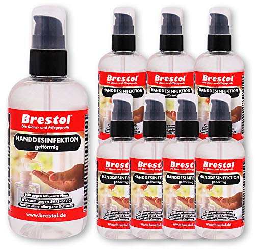 HANDDESINFEKTION Gel 8x 300 ml Spenderflasche Desinfektionsmittel für Hand Haut Hände Desinfektion Desinfektionsgel Geldesinfektion gelförmig