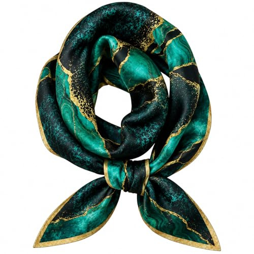 MAIRY Silk Square Scarfs for Women Satin Hijab Lightweight Scarf Hair Sleeping Wraps Girls Scarves GB090047