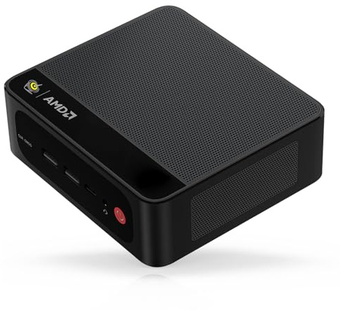 Beelink Mini PC, SER5 MAX AMD Ryzen 7 7735HS(8C/16T, bis zu 4,75GHz) Mini Computer Windows 11 Pro, 24G LPDDR5 RAM/500GB M.2 NVMe SSD, 4K Triple Display, DP1.4, HDMI, Type-C, WiFi6, BT5.2, RJ45 2.5G