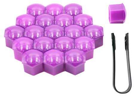 ulafbwur Tapón de tornillo de plástico protector de alta dureza para tuercas de rueda de coche, 20 unidades, a prueba de polvo, tapa de rosca de neumático