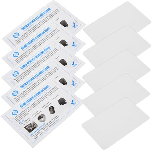 COHEALI 10 Piezas Papel De Limpieza Máquina Tarjeta Tarjetas De Limpieza De Impresora Tarjetas para Limpieza De Cabezales Magnéticos Tarjetas De Limpieza PVC Lector De Tarjetas Lector De Tarjetas