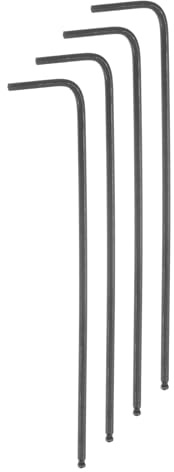 QUARKZMAN 4 Piezas de Llave Hexagonal de Bola 1/16 L-Shape de Brazo Largo de Acero Cromado Vanadio para Herramientas de Reparación en el Hogar, Color Negro