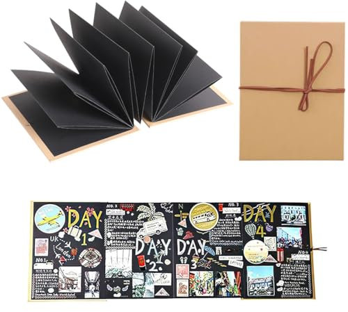 OHREN Album Fotografico Fai Da Te, Scrapbook Personalizzabile per Famiglia, Bambini, Matrimonio, Anniversario e Compleanno (15 x 21 cm)