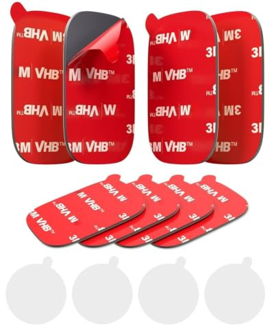 APPS2Car 8 Pcs 3M VHB Double Sided Adhesive Pads, 1.48 x 2.04 Square Dashboard Sticky Tape for Magnetic Car Mount, Strong Adhesive Pads Replacement, Double Sided Mounting Tape for Car Dashboard