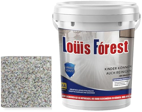 Louis Forest Epoxy golvfärg, högglansig marmoreffekt epoxi golvbeläggning, epoxifärgad sandgolvfärg, 0,5/1 kg snabbtorkande halkfri slitstark (färgglad, 0,5 kg)