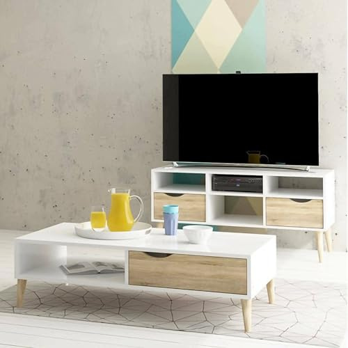 Dmora Esidra, Delta, Mobile TV, Beige, 117 x 39 x 58 cm