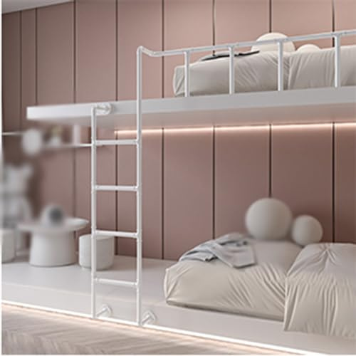 Échelle de sortie de puits pour lit mezzanine – Escalier de secours mural en métal noir, gain de place, 1,9 à 2,4 m, solution de sécurité pour grenier et sous-sol