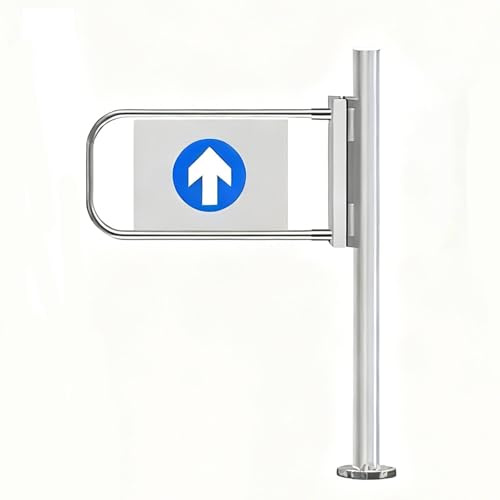 Portail Piétonnier Manuel À Ouverture À 180° Pour Supermarché,Métal Portail Battant À Double Sens En Acier Inoxydable,Fermeture Automatique Porte De Sécurité,Porte Battante D'entrée(60cmx100cm)